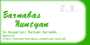barnabas muntyan business card